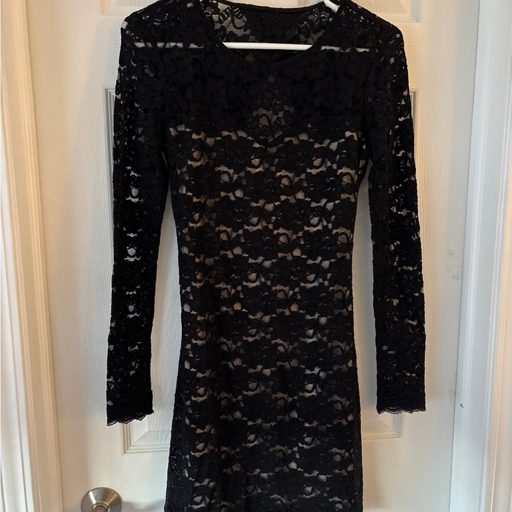 Elegant Black Lace Dress